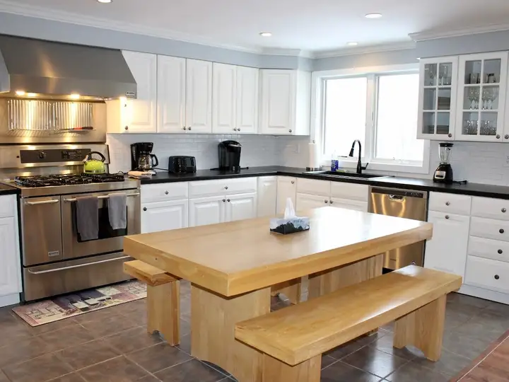 Kitchen and dining area at Trailside Village Condo #3
